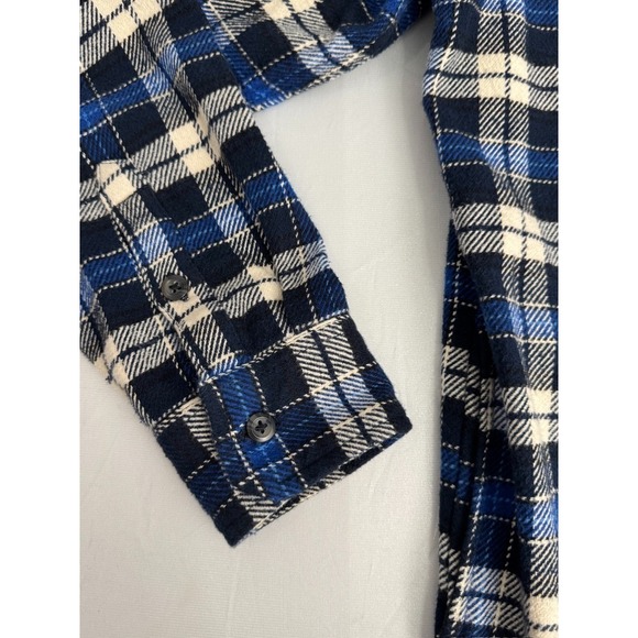 Orvis Flannel Blue Mens Size Large Heavy Weight Flannel - Picture 3 of 8